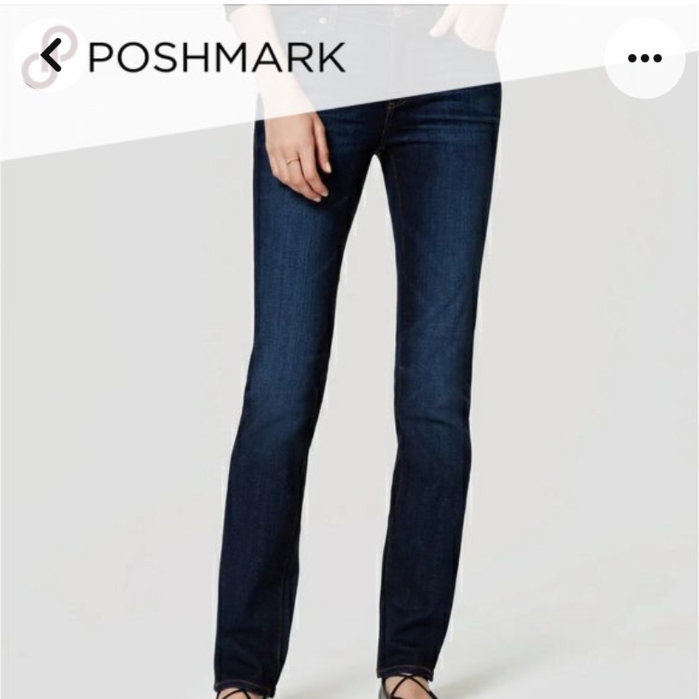 Dark Blue Straight-Leg Jeans